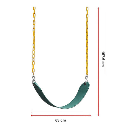 2 Pack Heavy Duty Playground Swing Seats with 66 Inch Plastic Coated Chains for Outdoor Backyard Play 9