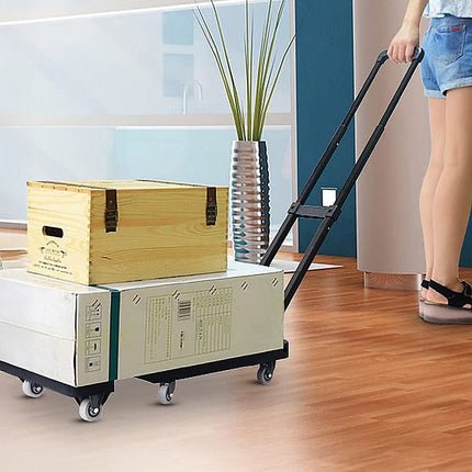 Foldable Hand Flatbed Trolley Cart 6 x 360 Degree Rotating Wheels with Maximum Load 200Kg 2