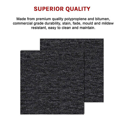 5m2 Box of Premium Carpet Tiles Commercial Domestic Office Heavy Use Flooring Charcoal 8