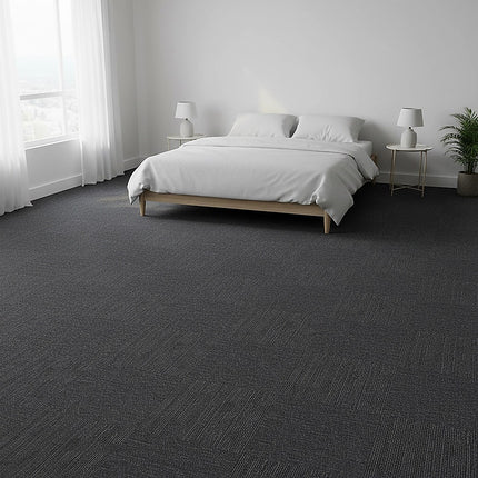 5m2 Box of Premium Carpet Tiles Commercial Domestic Office Heavy Use Flooring Charcoal 7