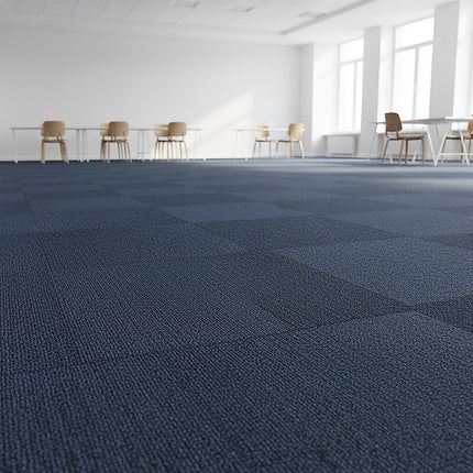 5m2 Box of Premium Carpet Tiles Commercial Domestic Office Heavy Use Flooring Blue 2
