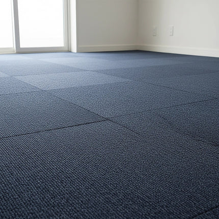 5m2 Box of Premium Carpet Tiles Commercial Domestic Office Heavy Use Flooring Blue 6