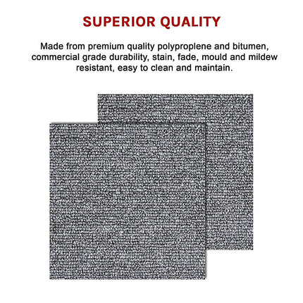 5m2 Box of Premium Carpet Tiles Commercial Domestic Office Heavy Use Flooring Grey 9