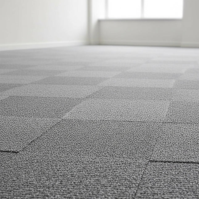 5m2 Box of Premium Carpet Tiles Commercial Domestic Office Heavy Use Flooring Grey 2