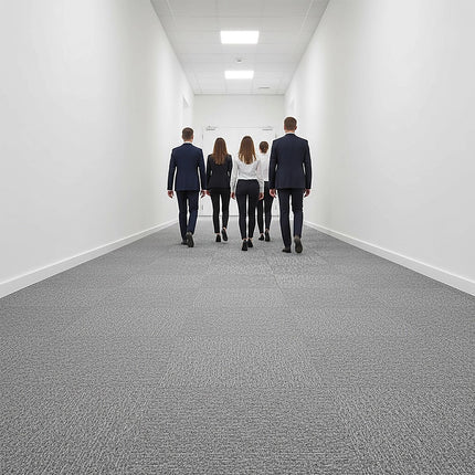 5m2 Box of Premium Carpet Tiles Commercial Domestic Office Heavy Use Flooring Grey 3