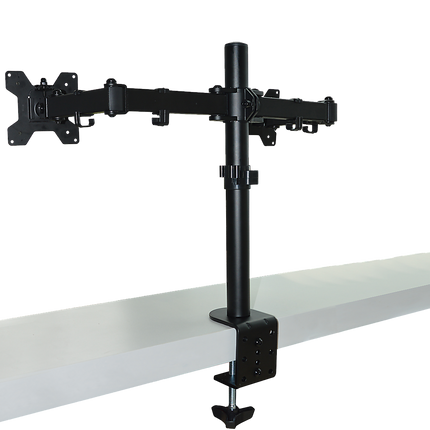 Dual LCD Monitor Desk Mount Stand Adjustable Fits 2 Screens Up To 27" 4