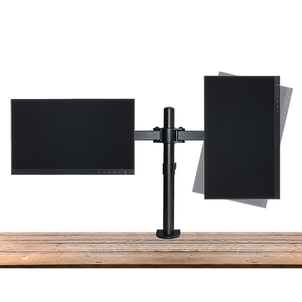 Dual LCD Monitor Desk Mount Stand Adjustable Fits 2 Screens Up To 27" 6