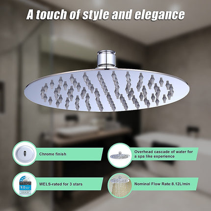 200mm Shower Head Round 304SS Polished Chrome Finish 6