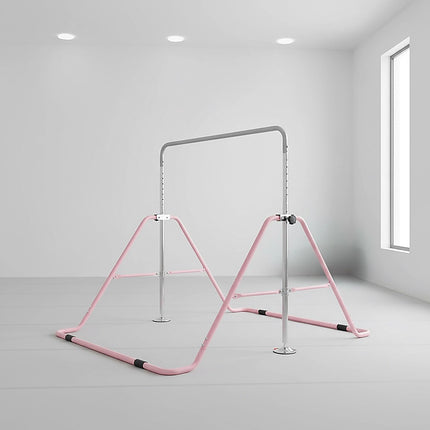 Kids Gymnastics Bars Training Horizontal Bar Monkey Kip Bar Pink 2