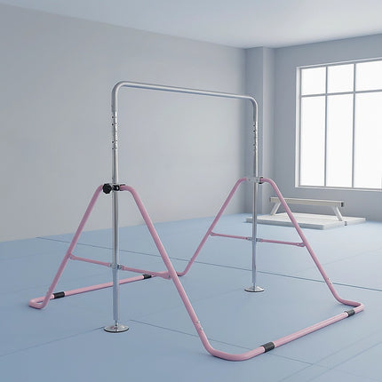 Kids Gymnastics Bars Training Horizontal Bar Monkey Kip Bar Pink 7