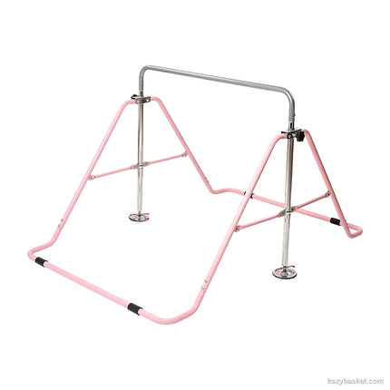 Kids Gymnastics Bars Training Horizontal Bar Monkey Kip Bar Pink