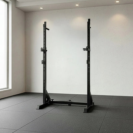 Commercial Squat Rack Adjustable Pair Fitness Exercise Weight Lifting Gym Barbell Stand 2