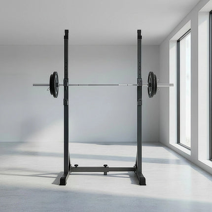 Commercial Squat Rack Adjustable Pair Fitness Exercise Weight Lifting Gym Barbell Stand 7