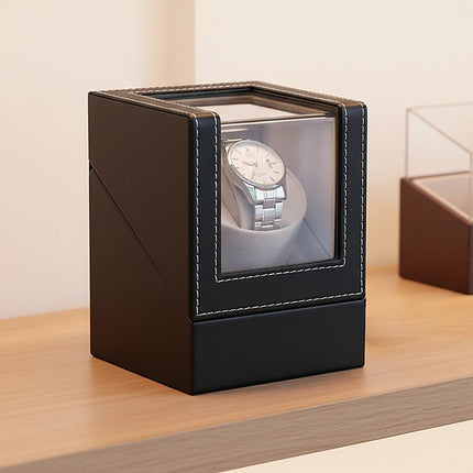 Automatic Watch Winder Display Box Case Motor Rotation Storage PU Leather 5