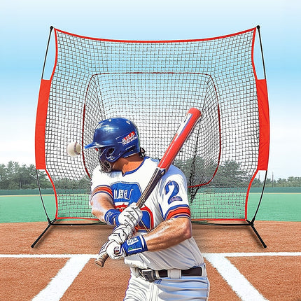 Portable Baseball Training Net Stand Softball Practice Sports Tennis 2