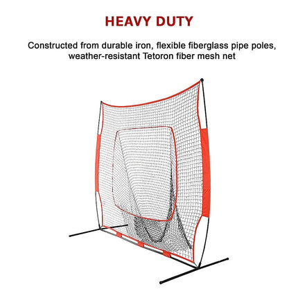Portable Baseball Training Net Stand Softball Practice Sports Tennis 11