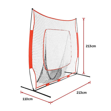 Portable Baseball Training Net Stand Softball Practice Sports Tennis 12