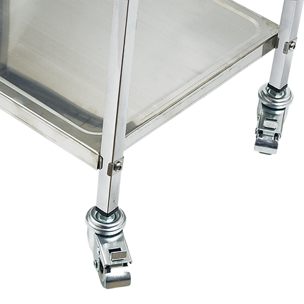 3 Tiers Food Trolley Cart Stainless Steel Utility Kitchen Dining Service 4