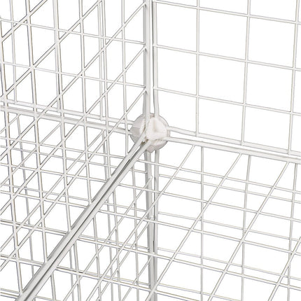 12 Cube Wire Grid Organiser Bookcase Storage Cabinet Wardrobe Closet White 4