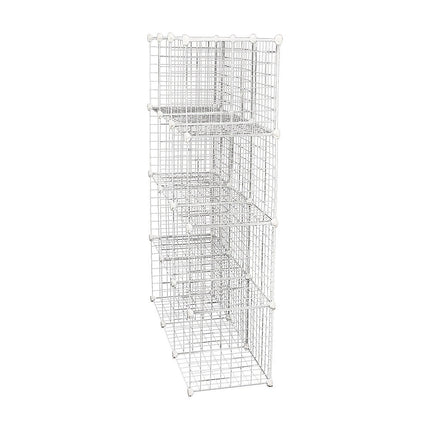 12 Cube Wire Grid Organiser Bookcase Storage Cabinet Wardrobe Closet White 8