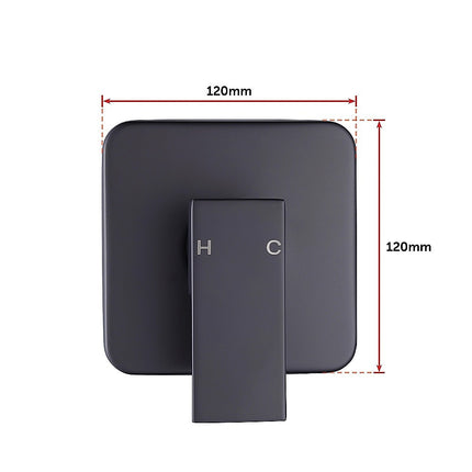 Shower Bath Mixer Tap Bathroom WATERMARK Approved - Electroplated Matte Black 12
