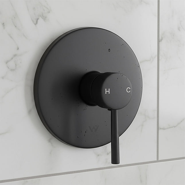 Shower Bath Mixer Tap Bathroom Electroplated Matte Black 2