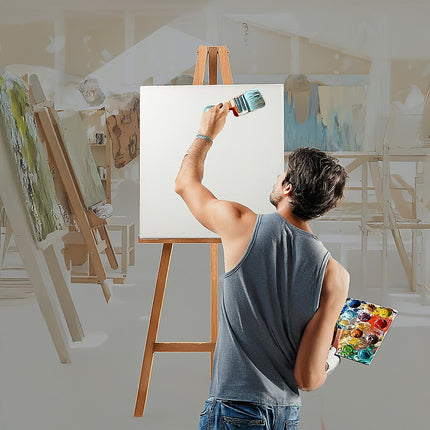 5 pack of 50x60cm Artist Blank Stretched Canvas Canvases Art Large White Range Oil Acrylic Wood 2
