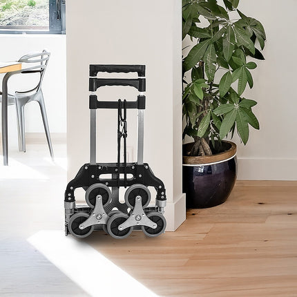 Stair Climbing Trolley 6 Wheels Aluminium Folding Hand Cart Climb Steps 8