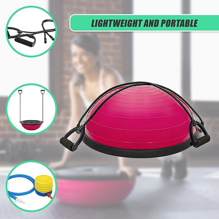 Yoga Balance Trainer Exercise Ball for Arm, Leg, Core Workout with Pump, 2 Resistance Bands 8