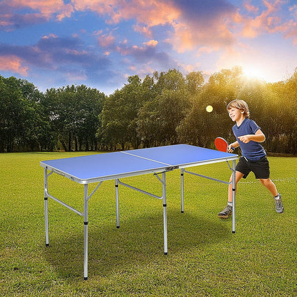 152cm Portable Folding Ping Pong Table Tennis Game Set