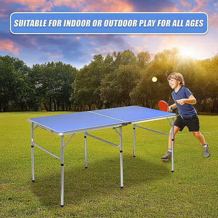152cm Portable Folding Ping Pong Table Tennis Game Set