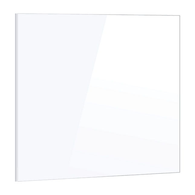 Toughened 90cm x 75cm White Glass Kitchen Splashback