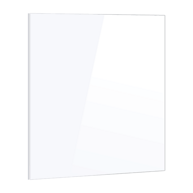 Toughened 60cm x 70cm White Glass Kitchen Splashback