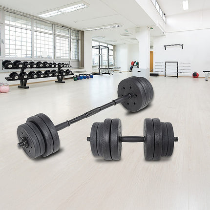 20kg Dumbbell Set Home Gym Fitness Exercise Weights Bar Plate 5