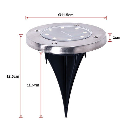 12x Solar Powered LED Buried Inground Recessed Light Garden Outdoor Deck Path 11