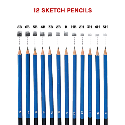 Art Sketch Pencils Oil Drawing Colouring Graphite Charcoal Pencil Set 72pcs/set 4