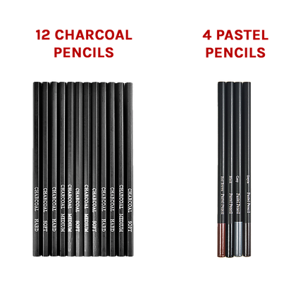 Art Sketch Pencils Oil Drawing Colouring Graphite Charcoal Pencil Set 72pcs/set 7