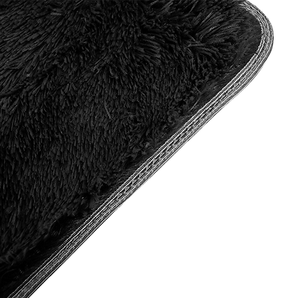 230x200cm Floor Rugs Large Shaggy Rug Area Carpet Bedroom Living Room Mat - Black 6