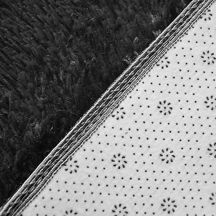230x200cm Floor Rugs Large Shaggy Rug Area Carpet Bedroom Living Room Mat - Black 8
