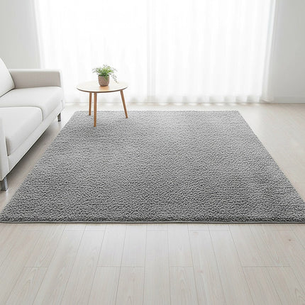 230x200cm Floor Rugs Large Shaggy Rug Area Carpet Bedroom Living Room Mat - Grey 5