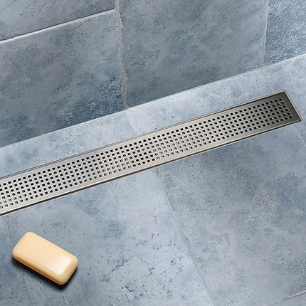 800mm Bathroom Shower Stainless Steel Grate Drain w/Centre outlet Floor Waste 2