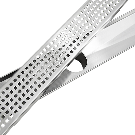 800mm Bathroom Shower Stainless Steel Grate Drain w/Centre outlet Floor Waste 4