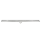 900mm Bathroom Shower Stainless Steel Grate Drain w/Centre outlet Floor Waste Square Pattern