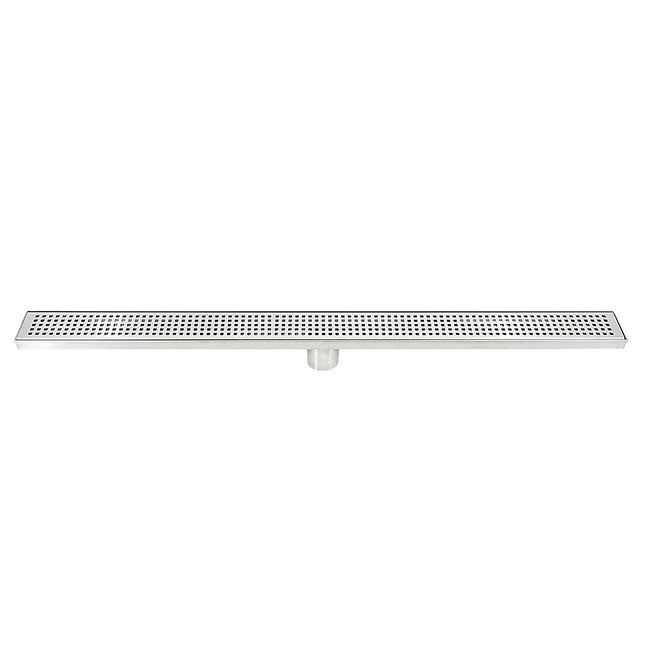 900mm Bathroom Shower Stainless Steel Grate Drain w/Centre outlet Floor Waste Square Pattern