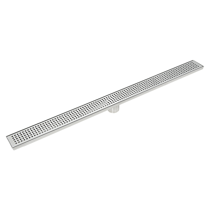 900mm Bathroom Shower Stainless Steel Grate Drain w/Centre outlet Floor Waste Square Pattern 9