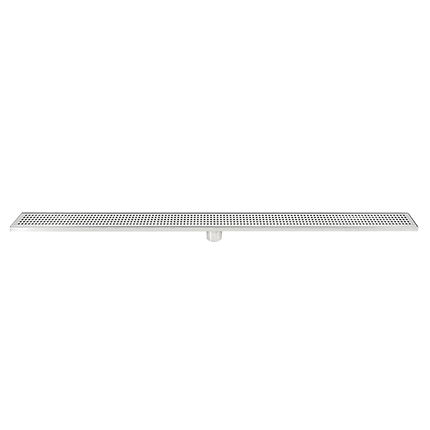 1200mm Bathroom Shower Stainless Steel Grate Drain w/Centre outlet Floor Waste Square Pattern