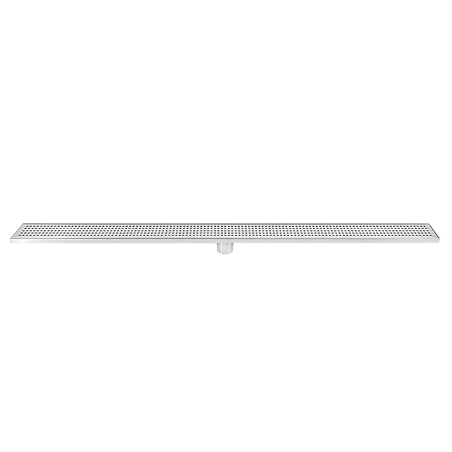 1200mm Bathroom Shower Stainless Steel Grate Drain w/Centre outlet Floor Waste Square Pattern