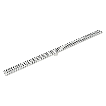 1200mm Bathroom Shower Stainless Steel Grate Drain w/Centre outlet Floor Waste Square Pattern 7