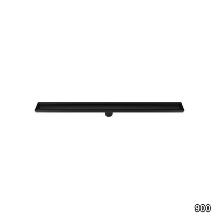 900mm Tile Insert Bathroom Shower Black Grate Drain w/Centre outlet Floor Waste 4