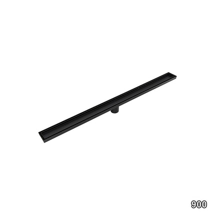 900mm Tile Insert Bathroom Shower Black Grate Drain w/Centre outlet Floor Waste 10